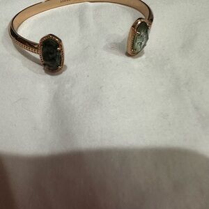 Kendra Scott Gold Bracelet with Green Stones